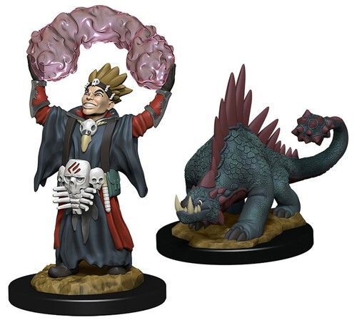 WizKids Wardlings: W03 Boy Warlock & Lizard