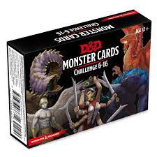 Dungeons and Dragons Monster Cards challenge rate 6-16