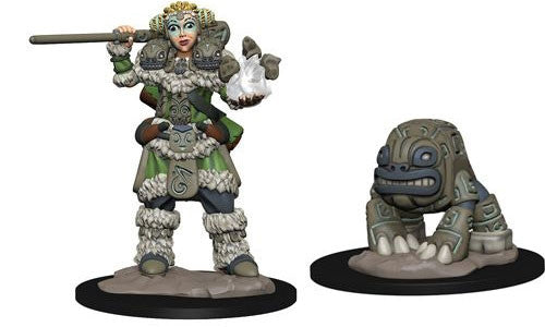 WizKids Wardlings: W01 Girl Druid & Stone Creature